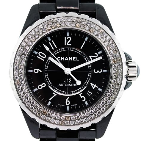 black chanel watch women's|chanel j12 price list.